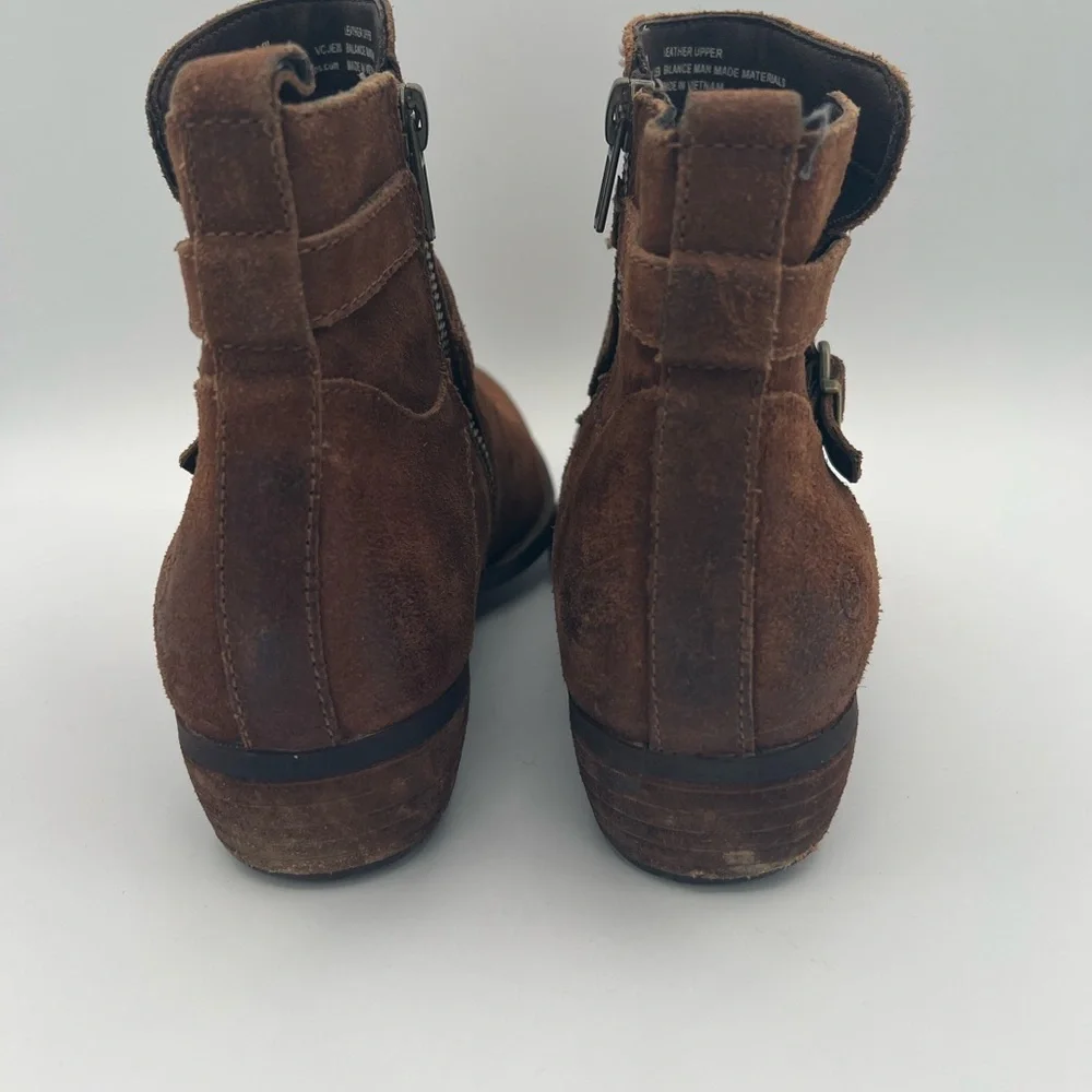 Born Jorgette Ankle Boots in Distressed Suede Brown size 8.5 - Picture 4 of 10